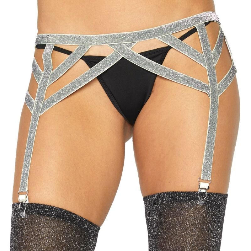 LEG AVENUE - LIGUERO LUREX PLATEADO TALLA ÚNICA LEG AVENUE - LIGUERO LUREX PLATEADO TALLA ÚNICA
