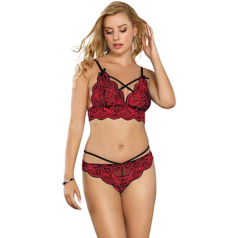 SUBBLIME - SET DOS PIEZAS TOP Y PANTIES ENCAJE S/M SUBBLIME - SET DOS PIEZAS TOP Y PANTIES ENCAJE S/M