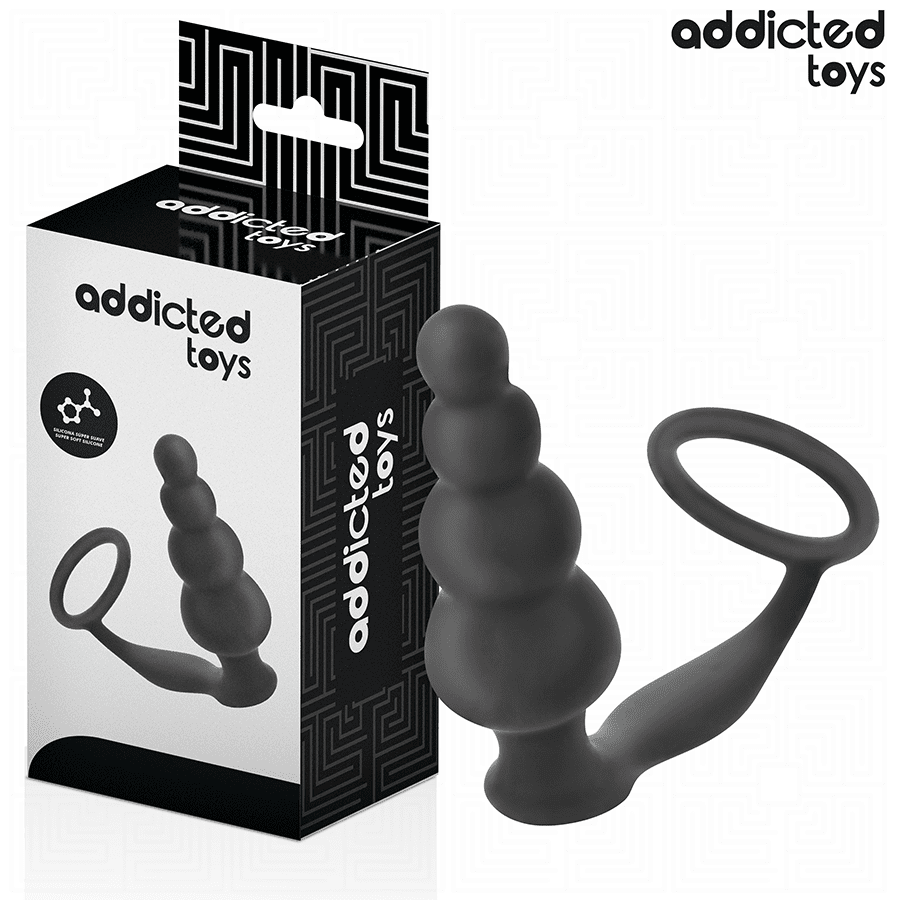 ADDICTED TOYS - PLUG ANAL CON ANILLO SILICONA MODELO 5