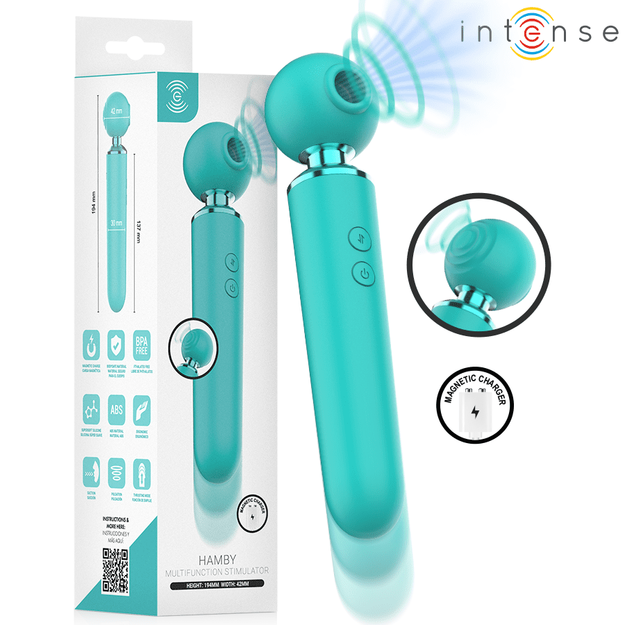 INTENSE - HAMBY ESTIMULADOR MULTIFUNCIÓN CON SUCCIÓN Y VIBRACIÓN