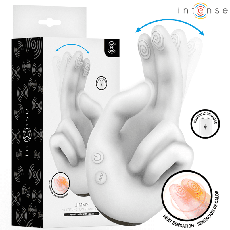 INTENSE - JIMMY HAND-SHAPED MULTIFUNCTION STIMULATOR WITH VIBRATION AND HEAT